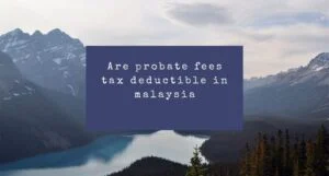 Read more about the article Are probate fees tax deductible in Malaysia?